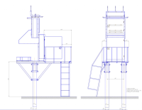 Комплект крепления КТПМ на ж/б столбы и площадка обслуживания