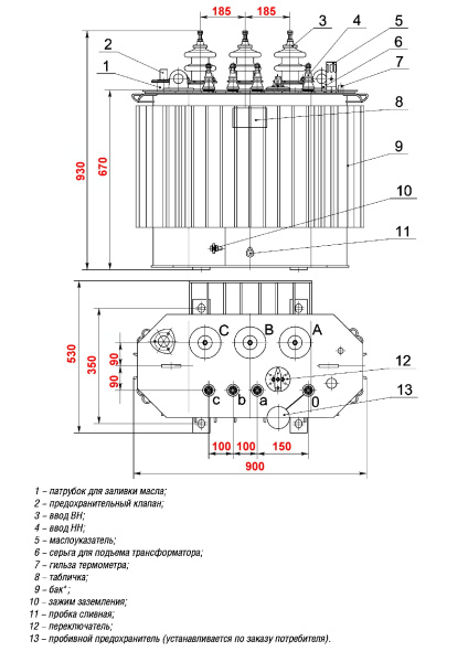 Трансформатор ТМГСУ 25/10/0,4 У/Ун-0 У1