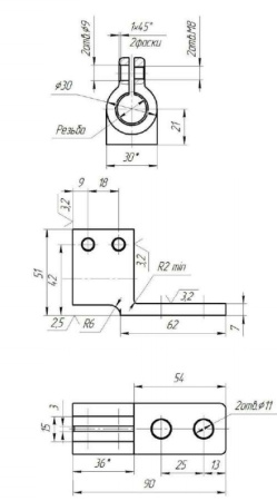 400 кВА зажим контактный НН (литьё, М20х2,5)