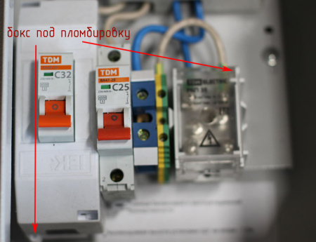 Щит учета 1 фазный 5 кВт