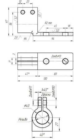 630 кВА зажим контактный НН (литьё, М27х1,5)
